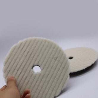 1Pc Polijsten Pad 150Mm/130Mm Wol + Spons Waxen Pads Auto Buffer Wit + Rood Duurzaam