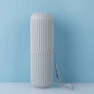 1pc Portable Antislip Strip Germproof Tandenborstel Houder Case Tandpasta Opbergdoos Plastic Paar Badkamer Accessoires grijs