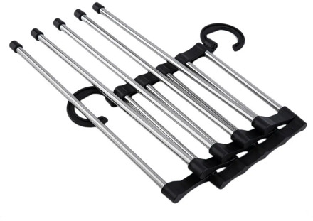 1pc Portable Hand-Held Folding Closet Organizer Trouser Pants Ties Scarf Shawl Rack Hanger Space Saving