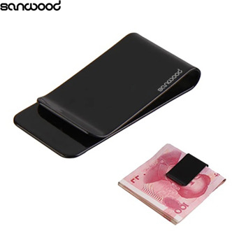 1Pc Portable Stainless Steel Metal Money Clip Mini Pocket Purse Fashion Simple Dollar Cash Clamp Holder Wallet for Men Women