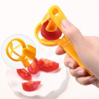1Pc Portable Tomaat Cherry Mini Snijmachine Snijden Aid Houder Gadgets Cutter Handig Gereedschap Voor Huishoudelijke Keuken Fruit Slice