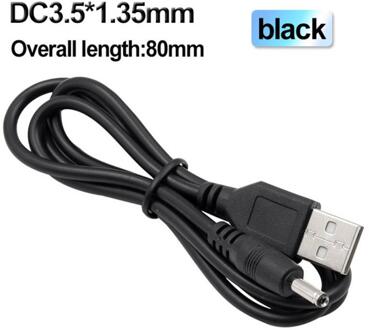 1Pc Power Line Buitenste Usb Charger Kabel Van Kleine Pin Usb Charger Lead Cord Naar Usb Kabel Usb 2.0 een Male Naar 3.5X1.35Mm Hoge Snelheid zwart