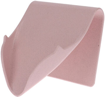 1pc PP Creatieve Zeep Houder Plank Badkamer Zeepbakje Opbergdoos Thuis Wall Decor roze