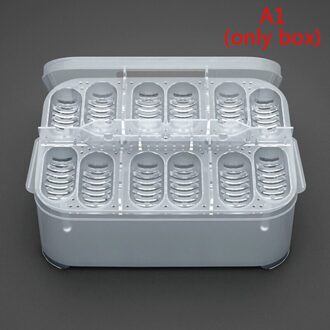 1Pc Praktische Plastic 12 Grids Plastic Reptielen Ei Incubator Lade Hagedis Snake Eieren Hatcher Doos Incubatie Tool Terraria enkel en alleen doos