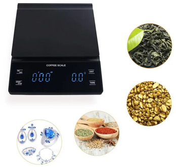 1pc Precision Electronic Kitchen Scale LCD Digital Drip Coffee Scale With Timer Household Scale Jewelry Measuring Tools