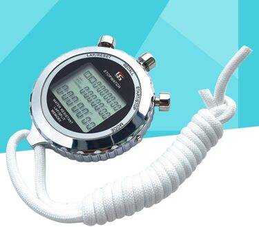 1Pc Professionele Digitale Timer Sport Stopwatch Handheld Elektronische Timer Lopen Chronograaf Met Band (3 Rij, 10 Track geassorteerd kleur 1