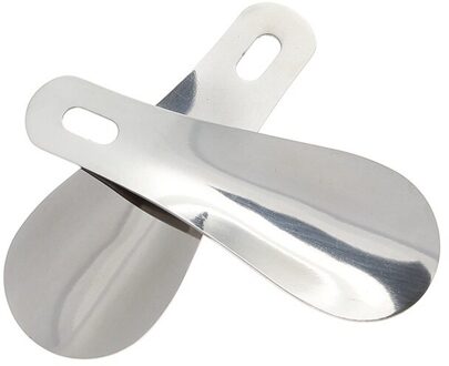 1Pc Professionele Mini 10Cm Schoen Hoorns Metalen Schoenlepel Lepel Vorm Schoenlepel Lifter Flexibele Stevige Slips