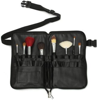 1Pc Professionele PVC Make Borstels Schort Bag Artist Belt Strap Zwart 28 Zakken Make Up Borstel Houder Cosmetische Gereedschap organizer