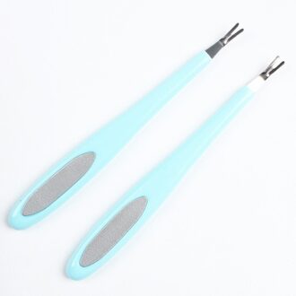 1Pc Professionele Teennagel Nail Cuticle Nipper Roestvrij Nail Cuticle Clipper Dode Huid Remover Manicure Trimmer Tool 2stk meer blauw