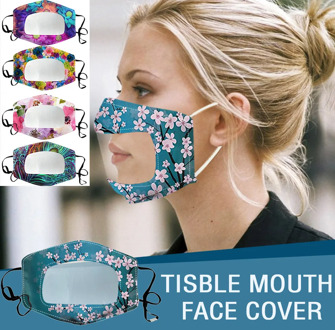 1PC Protection Clear Window Visible Expression For The Deaf And Hard Of Hearing Scarf mascarillas for face Health breathable