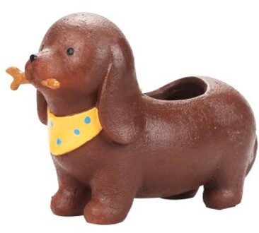 1pc Puppy Hars Planter voor Vetplanten Decoratieve Bloempot Desktop Bonsai Akita Huskies Teckel Huis Tuin Decoratie Dachshund