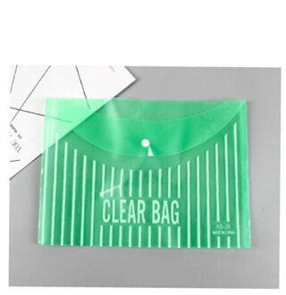 1Pc Pvc A4 Bestandsmap Document Filing Bag School Kantoorbenodigdheden Briefpapier Tas Transparante Briefpapier Organizer groen
