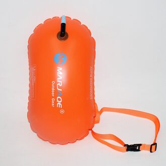 1Pc Pvc Zwemmen Boei Veiligheid Float Air Dry Bag Tow Float Zwemmen Opblaasbare Beursgang Tas Buisvormige Zwembad oranje