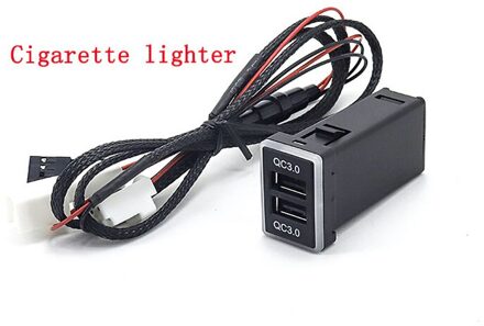 1Pc Quick Lading Autolader Dual QC3.0 Usb Interface Socket Snelle Auto Lader Gebruik Voor Toyota Levin 14-18 Cigarette lighter