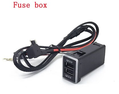 1Pc Quick Lading Autolader Dual QC3.0 Usb Interface Socket Snelle Auto Lader Gebruik Voor Toyota Levin 14-18 Fuse doos