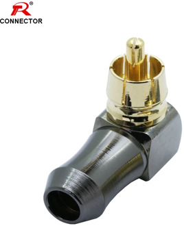 1PC RCA Connector, RCA Right Angle HIFI Terminals, High Quality Gold Plated, Supporting up to 6.5mm Cable