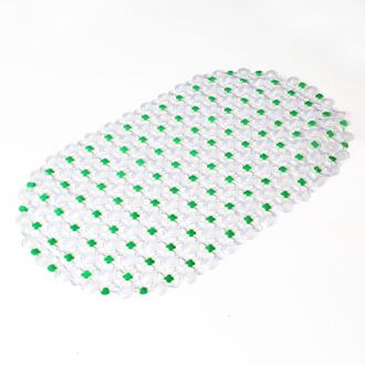 1Pc Rechthoek Pvc Anti-Slip Badmatten Zachte Douche Badkamer Massage Mat Zuignap Antislip Bad tapijt Grote Maat groen
