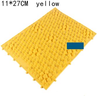 1Pc Reflexologie Voetmassage Pad Teen Druk Plaat Mat Bloedsomloop Shiatsu Mat geel