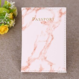 1Pc Reizen Passport Cover Pu Leather Marmer Stijl Reizen Id Credit Card Paspoorthouder Packet Portemonnee Portemonnee Tassen pouch rood