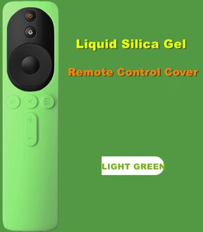 1Pc Remote Gevallen Voor 4a4c Voice Zachte Siliconen Beschermhoes Voor Mi Afstandsbediening Rubber Cover Voor Afstandsbediening Tv doos Licht Groen