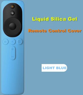 1Pc Remote Gevallen Voor 4a4c Voice Zachte Siliconen Beschermhoes Voor Mi Afstandsbediening Rubber Cover Voor Afstandsbediening Tv doos lucht blauw