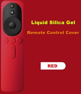 1Pc Remote Gevallen Voor 4a4c Voice Zachte Siliconen Beschermhoes Voor Mi Afstandsbediening Rubber Cover Voor Afstandsbediening Tv doos Rood