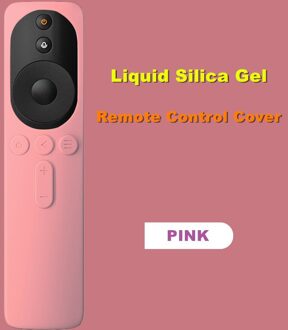 1Pc Remote Gevallen Voor 4a4c Voice Zachte Siliconen Beschermhoes Voor Mi Afstandsbediening Rubber Cover Voor Afstandsbediening Tv doos Roze