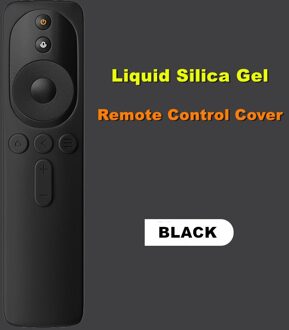 1Pc Remote Gevallen Voor 4a4c Voice Zachte Siliconen Beschermhoes Voor Mi Afstandsbediening Rubber Cover Voor Afstandsbediening Tv doos zwart