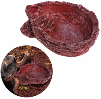 1Pc Reptiel Schildpad Feeder Voedsel Water Voerbak Hars Aquarium Ornament Schorpioen Reptielen Amfibieën Levert C42