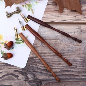 1Pc Retro Engels Schuine Kalligrafie Dip Penhouder Handgemaakte Antieke Fontein Dip Pen Houder