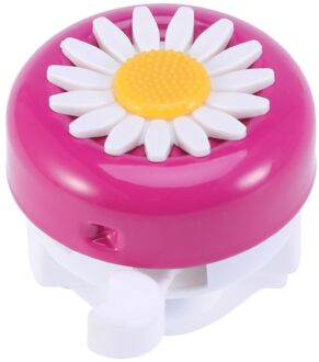 1Pc Ring Bell Chrysant Patroon Bike Bell Ring Bell Accessoire Sound Ring Bel Voor Kinderen Scooter Driewieler rooskleurig wit