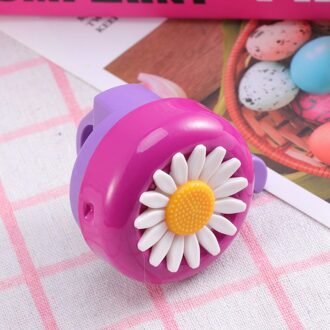 1Pc Ring Bell Chrysant Patroon Bike Bell Ring Bell Accessoire Sound Ring Bel Voor Kinderen Scooter Driewieler rooskleurig