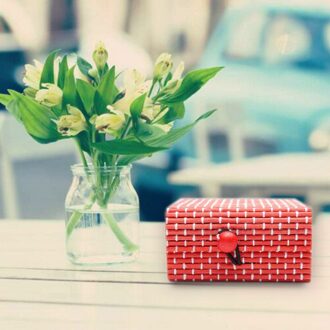 1Pc Ring Ketting Oorbellen Bamboe Houten Case Sieraden Opbergdozen Houder Bloem Kleur Opbergdozen #2 F