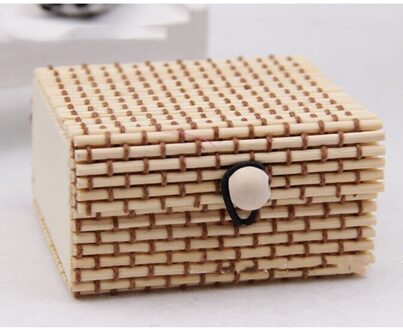 1Pc Ring Ketting Oorbellen Bamboe Houten Case Sieraden Opbergdozen Houder Bloem Kleur Opbergdozen #2