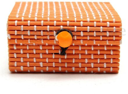 1Pc Ring Ketting Oorbellen Bamboe Houten Case Sieraden Opbergdozen Houder Bloem Kleur Opbergdozen