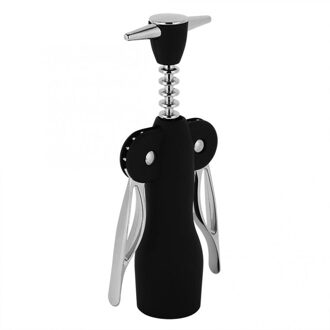 1Pc Rode Wijn Fles Hendel Openers Cutter Gereedschap Obers Wing Corkscrew Black Wijn Opener