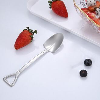 1Pc Roestvrij Staal Schop Lepel Ijs Koffie Lepel Schop Vorm Shell Thee Lepels Keuken Accessoires
