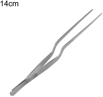 1Pc Roestvrij Staal Voedsel Tweezer Cake Zeevruchten Gereedschap Bbq Clip Barbecue Tang Chef Plating Tool Keuken Restaurant Benodigdheden 14cm