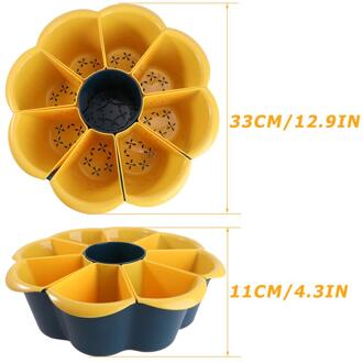 1Pc Roterende Fruitschaal Thuis Groente Afvoer Manden Afneembare Fruitmand