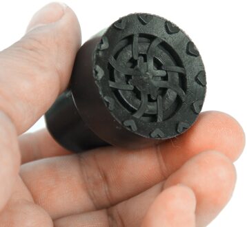 1Pc Rubber Wandelen Wandelen Stick End Cover Tips 19Mm Cane Rubber Zware Metalen Ferrule End Bodem Kruk pad