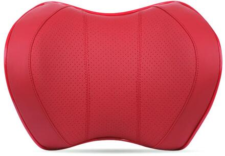 1Pc Ruimte Geheugen Katoen Auto Hoofdsteun U Vormige Hals Kussen Auto Voertuig Rest Interieur Accessoires Universele Nekkussen rood