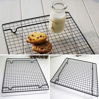 1Pc Rvs Anti-aanbak Cooling Rack Past Bakken Pan, Zware, oven Veilig Voor Roosteren Koken Grillen 28x25.5cm