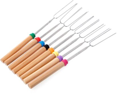 1Pc Rvs Bbq Marshmallow Roosteren Sticks Uitbreiding Koffiebrander Telescopische