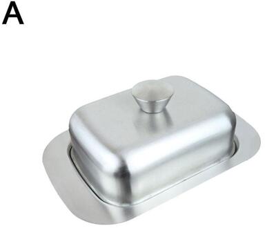 1Pc Rvs Botervloot Box Container Kaas Server Opslag Keeper Lade Met Deksel Keuken Servies