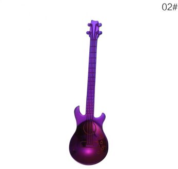 1Pc Rvs Cartoon Gitaar Lepel Creatieve Koffie Melk Lepel Ijs Snoep Theelepel Keuken Koken Accessoires 02