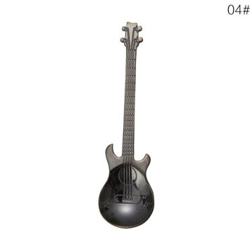 1Pc Rvs Cartoon Gitaar Lepel Creatieve Koffie Melk Lepel Ijs Snoep Theelepel Keuken Koken Accessoires 04