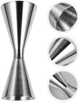 1Pc Rvs Dubbele Jigger Rvs Cocktail Maatbeker (30/45Ml) zilver-1
