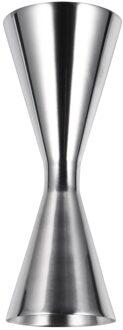1Pc Rvs Dubbele Jigger Rvs Cocktail Maatbeker (30/45Ml) zilver