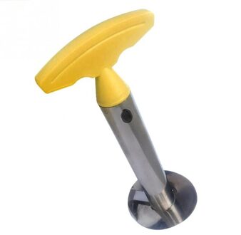 1Pc Rvs Fruit Ananas Peeler Snijmachines Fruit Cutter Corer Slicer Ons geel handvat