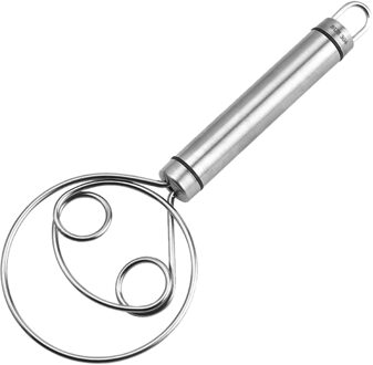 1Pc Rvs Garde Meel Coil Stirrer Egg-Beater Stok Keuken Bakken Tool Handvat Deeg Agitator Garde Gadget